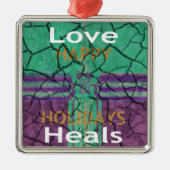 Love Heals Metalen Ornament (Voorkant)