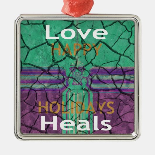 Love Heals Metalen Ornament (Voorkant)