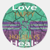 Love Heals Ronde Sticker (Voorkant)