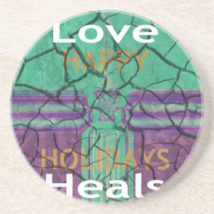 Love Heals Zandsteen Onderzetter