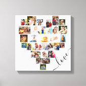 Love Heart 29 Photo Collage Small Square Canvas Afdruk (Voorkant)