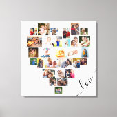Love Heart 29 Photo Collage Stretched Canvas Print (Voorkant)