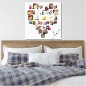 Love Heart 29 Photo Collage Stretched Canvas Print (Insitu (Slaapkamer))