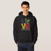 Love Heart Autism Awareness Month Puzzle Piece Tea Hoodie (Voorkant volledig)
