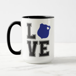 Love Heart Badge Politie Ondersteuning Mok