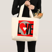 Love Heart Bag Grote Tote Bag (Voorkant (product))