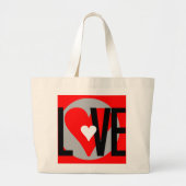 Love Heart Bag Grote Tote Bag (Voorkant)