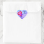 Love Heart Balloon Personalized Wedding Hart Sticker (Tas)