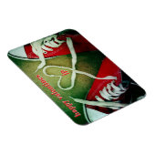 Love Heart Baseball Boots Custom romance Magnet Magneet (Rechterzijde)