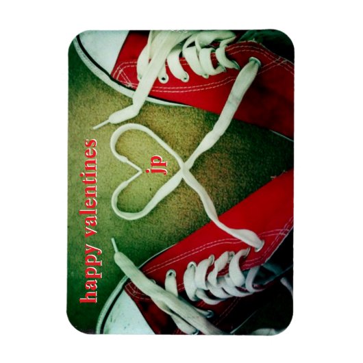Love Heart Baseball Boots Custom romance Magnet Magneet (Verticaal)