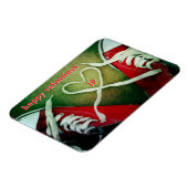 Love Heart Baseball Boots Custom romance Magnet Magneet (Linkerzijde)