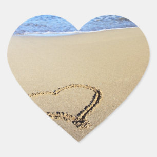 Love Heart Beach Hart Sticker