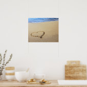Love Heart Beach Poster (Keuken)