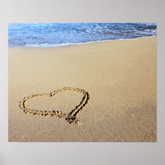 Love Heart Beach Poster (Voorkant)