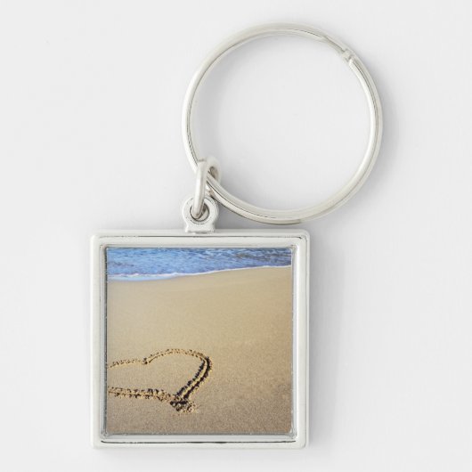 Love Heart Beach Sleutelhanger (Voorkant)