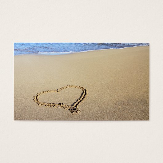 Love Heart Beach Visitekaartje (Voorkant)