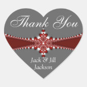 Love Heart Bedankt Sticker (Voorkant)