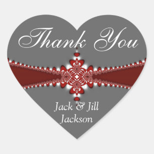 Love Heart Bedankt Sticker