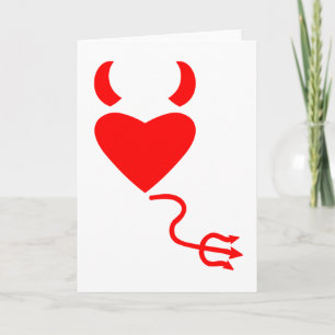 Love Heart beroemd gemaakt door Devil Horns and Ta Feestdagen Kaart