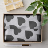 Love Heart Black Glitter Valentijns Tissue Paper Tissuepapier (Geschenk)