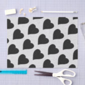 Love Heart Black Glitter Valentijns Tissue Paper Tissuepapier (Craft)
