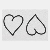 Love Heart Black Glitter Valentijns's rapping Pape Inpakpapier Vel (Voorkant)