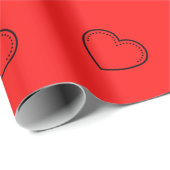 Love Heart Black Valentijns's rapping Paper Cadeaupapier (Rol Hoek)