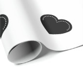 Love Heart Black Valentijns's rapping Paper Cadeaupapier (Rol Hoek)