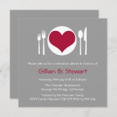 Love Heart Bord Rehearsal Dinner Invitation Kaart (Voorkant / Achterkant)
