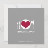 Love Heart Bord Rehearsal Dinner Invitation Kaart (Achterkant)