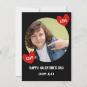 Love Heart Boy Klaslokaal Foto Valentijnsdag Kaart (Voorkant)