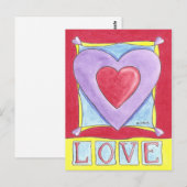 Love Heart Briefkaart (Voorkant / Achterkant)