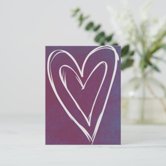 Love Heart Briefkaart (Staand voorkant)