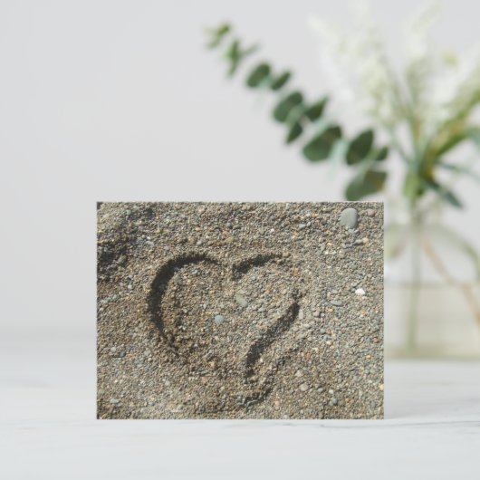 Love Heart Briefkaart (Staand voorkant)