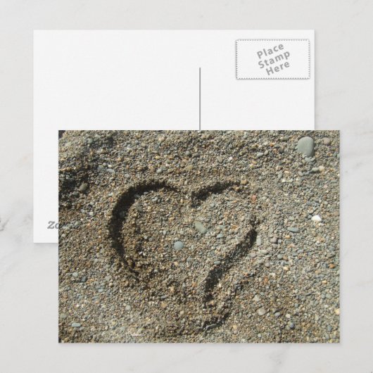 Love Heart Briefkaart (Voorkant / Achterkant)