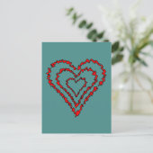 Love Heart Briefkaart (Staand voorkant)