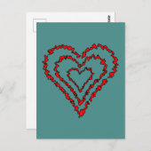 Love Heart Briefkaart (Voorkant / Achterkant)