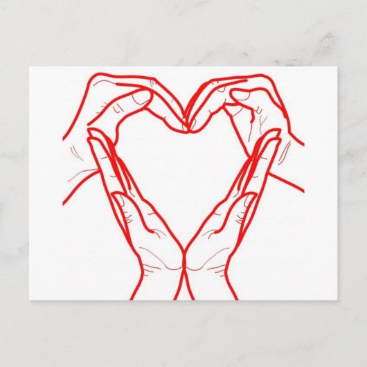 Love Heart Briefkaart (Voorkant)
