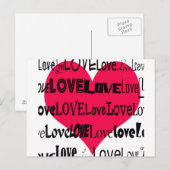 Love Heart Briefkaart (Voorkant / Achterkant)