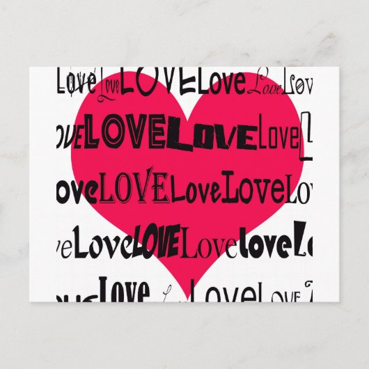 Love Heart Briefkaart (Voorkant)