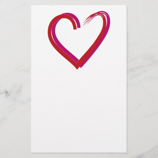 Love Heart Briefpapier (Voorkant)