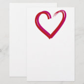 Love Heart Briefpapier (Voorkant / Achterkant)