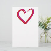 Love Heart Briefpapier (Staand voorkant)
