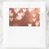 Love Heart Bubble Confetti Rechthoekige Sticker (Tas)