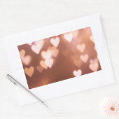 Love Heart Bubble Confetti Rechthoekige Sticker (Envelop)