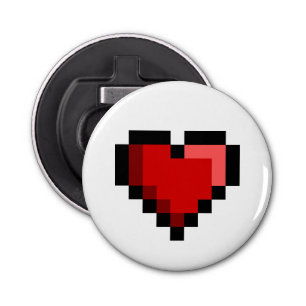 Love Heart Button Flesopener