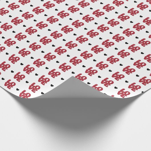 Love Heart Cadeaupapier (Hoek)