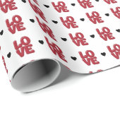 Love Heart Cadeaupapier (Rol Hoek)