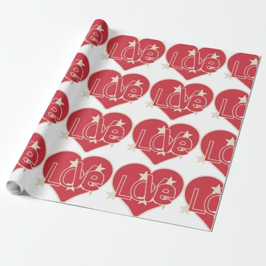 LOVE HEART CADEAUPAPIER (Uitgerold)