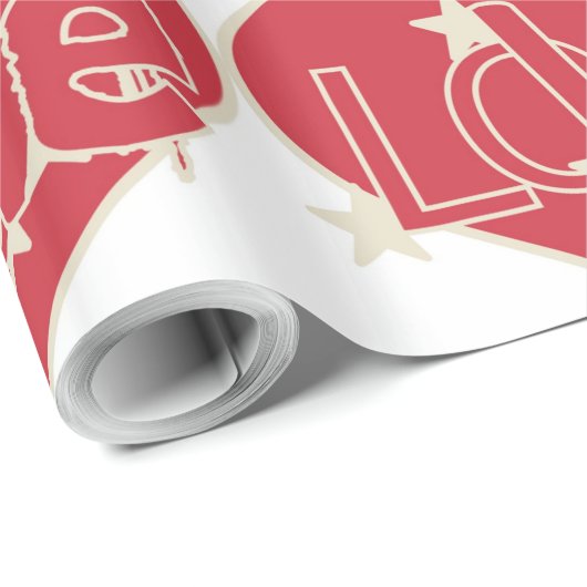 LOVE HEART CADEAUPAPIER (Rol Hoek)